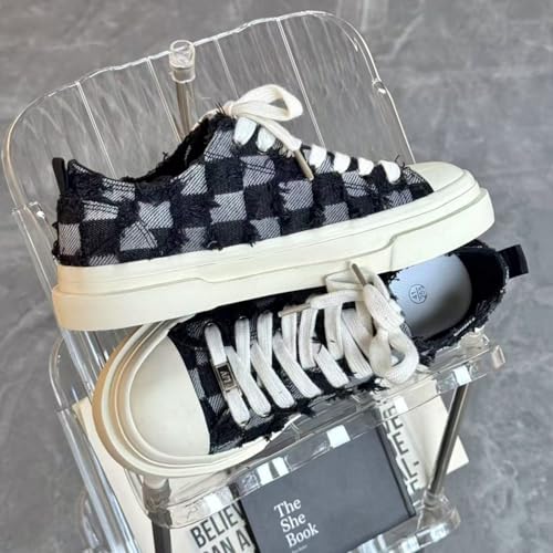 Men's Fashion Low - Top Canvas Platform Sneakers - Lace - Up, Comfortable & Non - Slip, Ideal for Workout, Sport, Skate, Tennis, Walking & Driving3