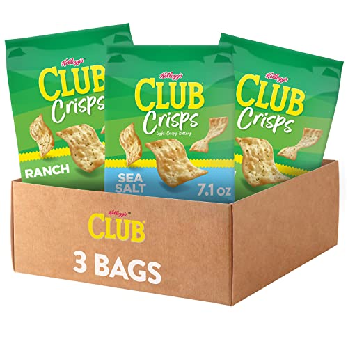 Kellogg's Club Cracker Crisps, Baked Snack Crackers, Party Snacks, 2ct
