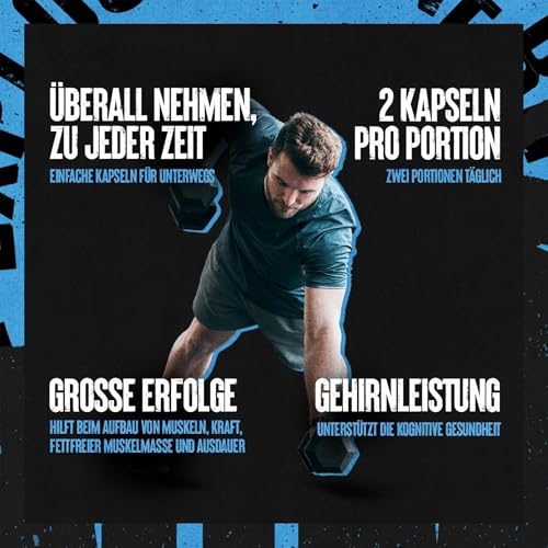 ANIMAL Creatine Kapseln – Creatine Monohydrate Supplement für Muskelkraft, Ausdauer & Regeneration – Energie im Training & Alltag… – Ansicht 2