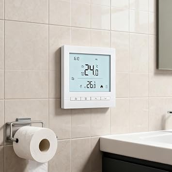 Smart WiFi Thermostat With Touchscreen Interface,Wall Thermostats For Gas Boiler Central Heating Remote Control, Automatic Temperature Controller(WATER)