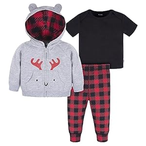 Gerber Baby & Toddler Boys’ Zip Hoodie and Jogger Clothing Set