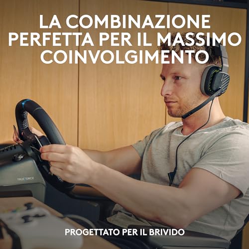 G923 - Volante da corsa e pedali, ritorno di forza dinamico TRUEFORCE, vera pelle + Driving Force Shifter - Xbox X|S, Xbox One, PC, Mac - Nero - Controller - Immagine 1