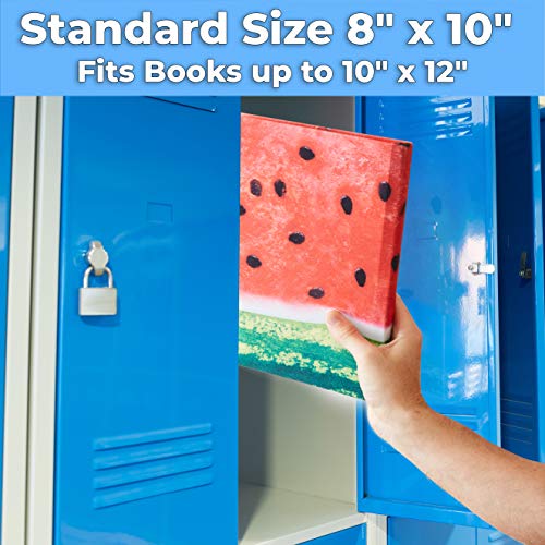 Jumbo, Stretchable Book Cover Color 4 Pack. Fits Most Hardcover Textbooks up to 9 x 11. Adhesive-Free, Nylon Fabric Protectors are A Needed School Supply for Students. (Bold 1)