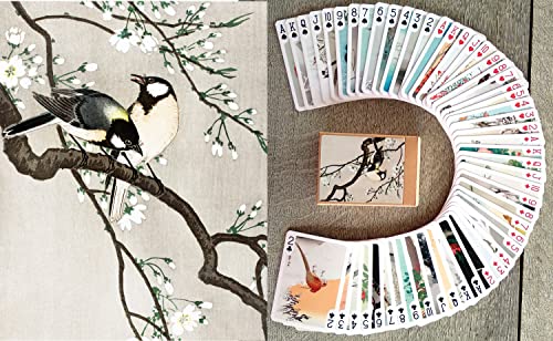 Awesome Birds Playing Cards (Poker Deck 54 Cards All Different) Vintage Antique Japanese Engraving Watercolor Illustration By Koson Ohara #TOP6