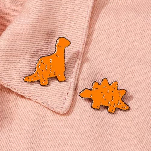 Dinosaur Chicken Nugget Enamel pin for Women Men Lapel Brooch Badge Pin for Backpack Bag4