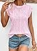 SHEWIN Cute Tops for Women Spring Fashion 2025 Trendy Casual Crewneck Cap Sleeve Tank Tops for Women Summer Tops Pink Large