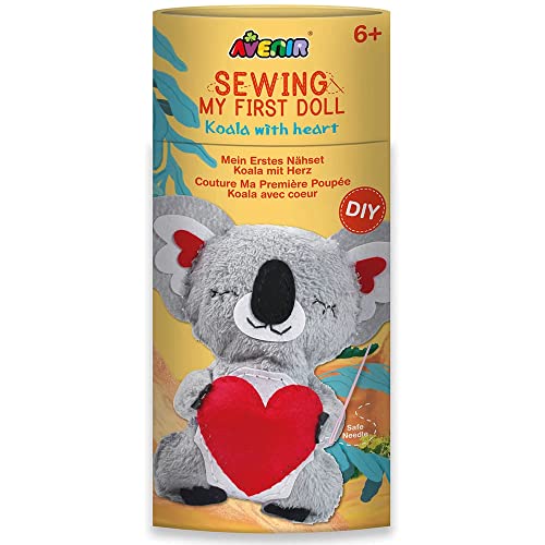 Kit de Costura para Crear un Peluche con Forma de Koala - 23 cm - Incluye Hilos, Relleno y Aguja de Plástico para Tejer - A Partir de 6 Años - Avenir - Set de Manualidades para Tus Peques