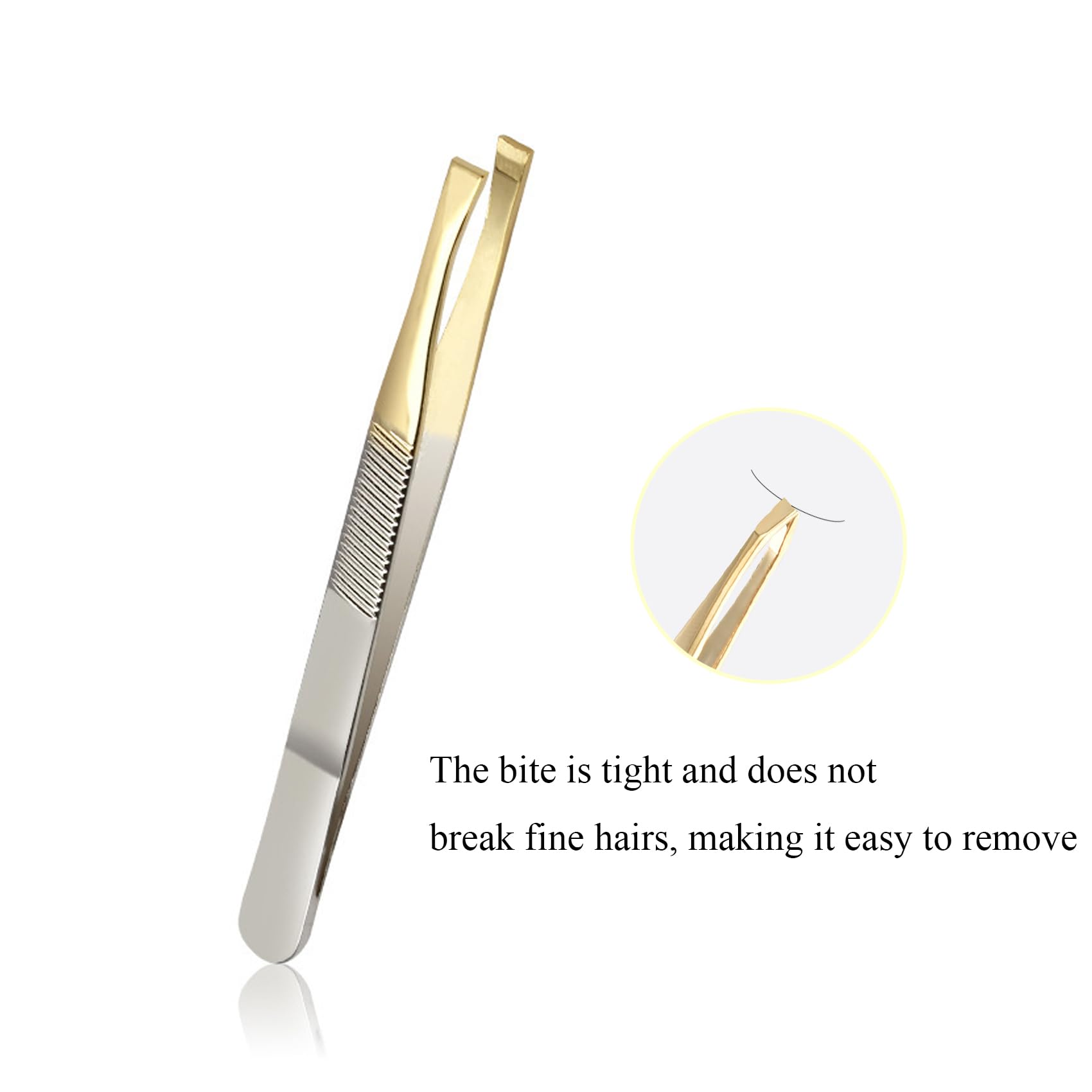 Pinzas de Depilar para Cejas, Pinzas de Cejas de Acero Inoxidable, para Extensión de Pestañas, Depilación, Cuidado Facial, Cejas, Barba, Pelos Pequeños