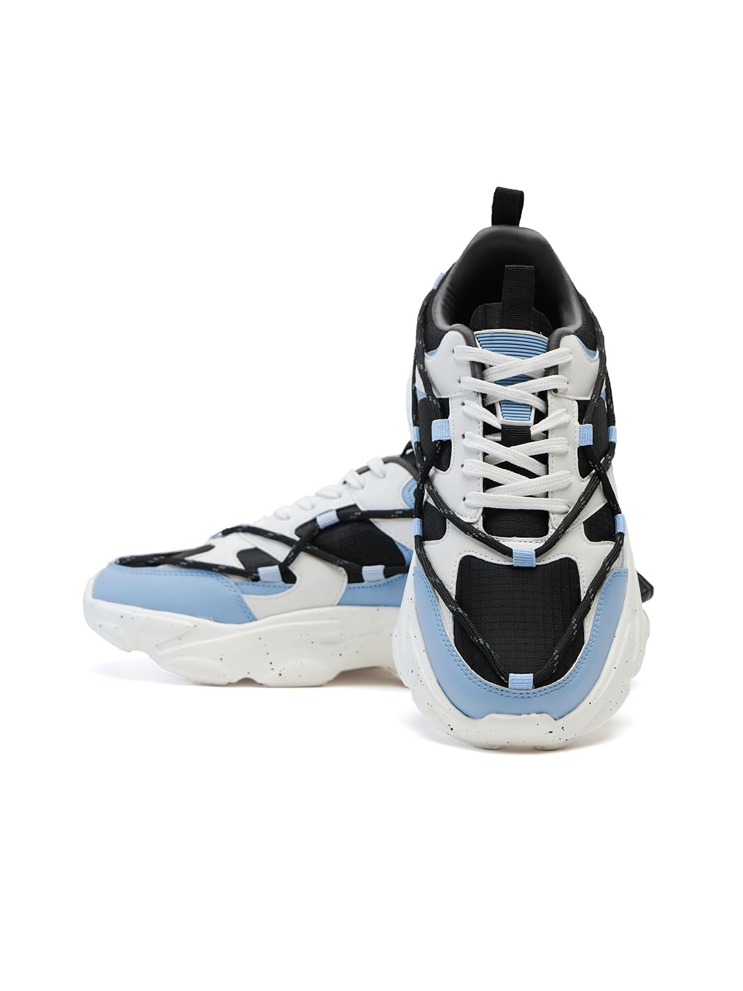 The Souled StoreSwift Blue Men and Boys Lace Up High Top Sneakers