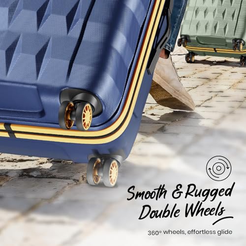 Image of Aristocrat Comet Set of 3 Trolley Bag 56, 66 & 76cm | Small+Medium+Large | Hard Luggage| Smooth 8-Wheel Suitcase| Combination Lock with Sturdy Zipper | 3-Year International Warranty (Blue)