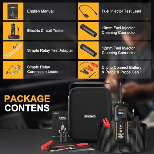 Image of GODIAG Power Circuit Probe Tester, Auto Short Circuit, Relay Fuse Tester, Voltage Tester, 6V 40V DC Auto Electrical System Test Tool Kit, Diode Resistance Check for Motorcycle Trucks