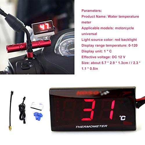a utilisé la température universelle de l'eau du thermomètre de direction de la moto modifiée avec l'indicateur LED pour rivaliser avec la Vespa