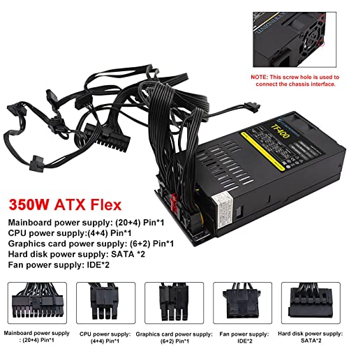 T.F.SKYWINDINTL Fully Modular Flex ATX Power Supply 1U 350W 90