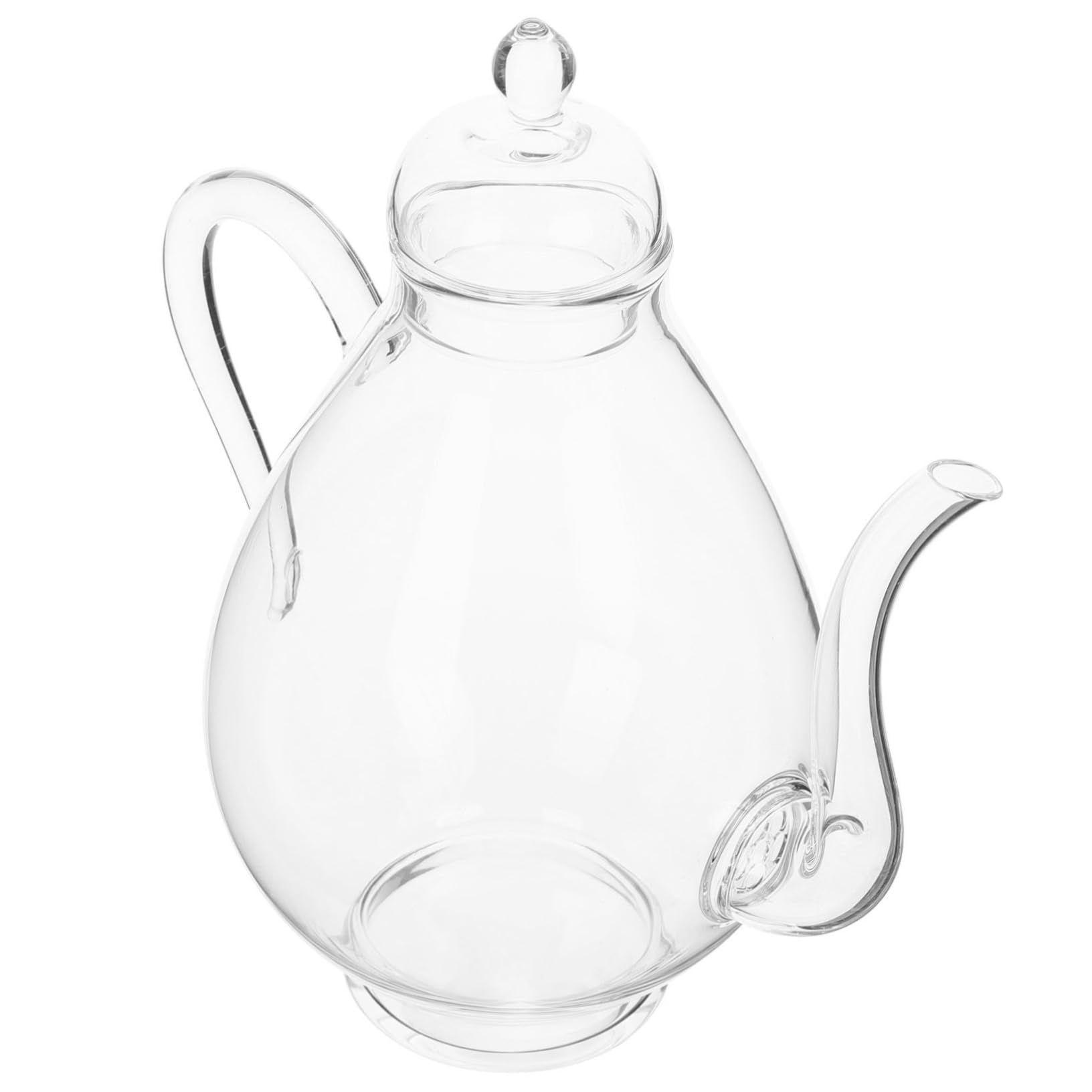 POPETPOP Tetera De Vidrio Vintage Con Infusor Extraíble De Tetera Transparente Para Infusiones De Té Suelto Apta Para Cocina De Inducción y Microondas