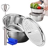 Bol con contenedor de almacenamiento de alimentos en un recipiente para anidar multifuncional, kit de preparación para fideos