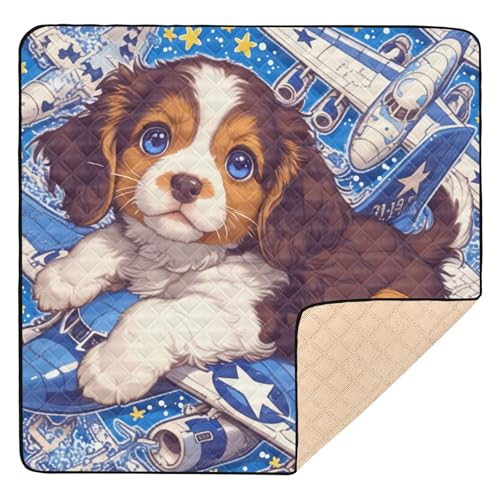 Kigai Cute Dogs Baby Play Mat for Floor and Playpen 50x50 inch Non-Slip Baby Activity Playmat Waterproof Foldable Crawling Mat for Infants Toddlers
