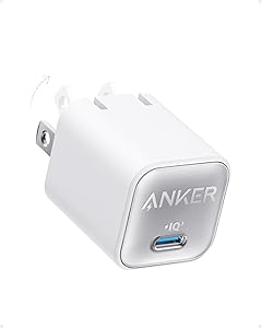 Anker Nano USB C Charger Block, 30W PIQ 3.0 Foldable iPhone Charger Fast Charging for iPhone 17/16 Series, Galaxy, iPad, Compatible with MagSafe