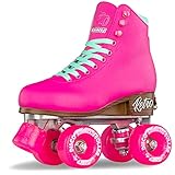 Crazy Skates Retro Roller Skates | Adjustable or Fixed Sizes | Classic Quad Skates for Women and Girls - Pink (Adjustable) (Size: Medium | 3-6)