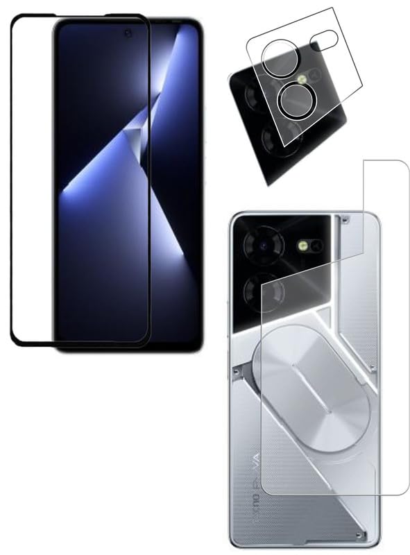 Front and Back SCREEN GUARD FOR Tecno Pova 5 Pro/Pova 5 Tecno Compatible Screen Protector 9H Best Fit-with camera glass protector Premium(Flexible Screen Protector-V140 (B0CL3GYHD5) Amazon Price History, Amazon Price Tracker