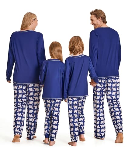 Ekouaer Matching Family Sets Christmas Pajamas Set Xmas PJS Sleepwear Soft Christmas Matching Jammies