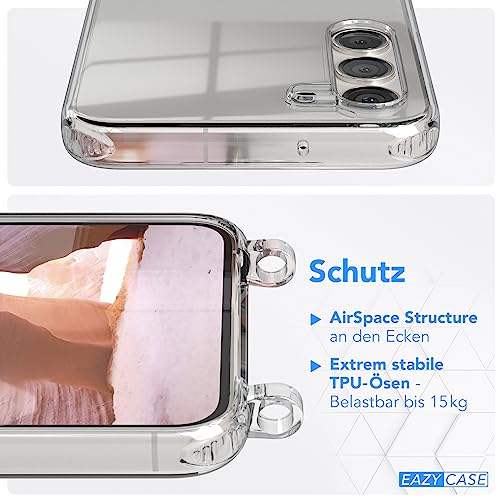 Chaîne pour téléphone portable Galaxy S23 Plus EAZY CASE coque silicone corail clips or - 5