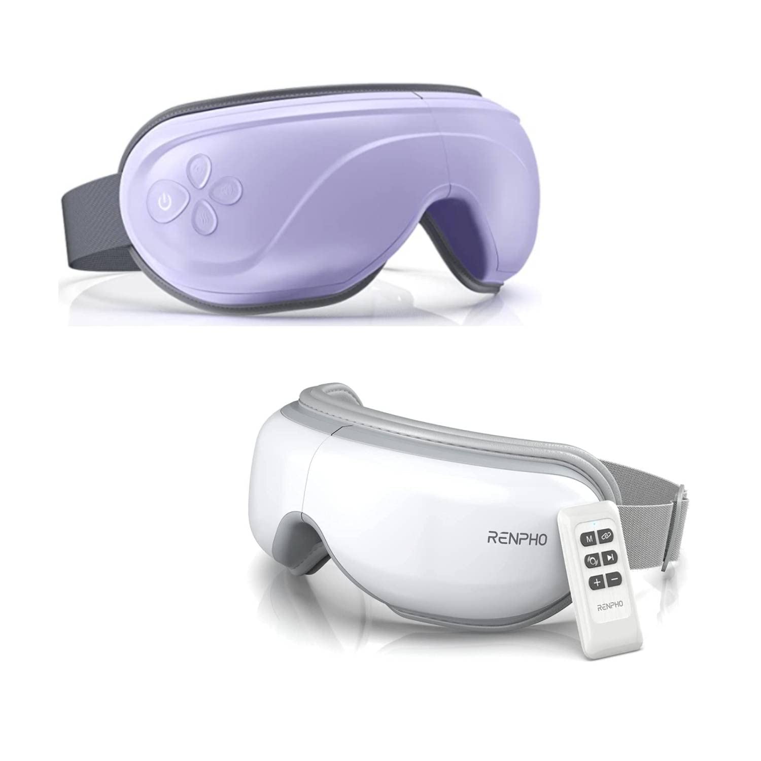 RENPHO Eye Massager with Heat Purple White