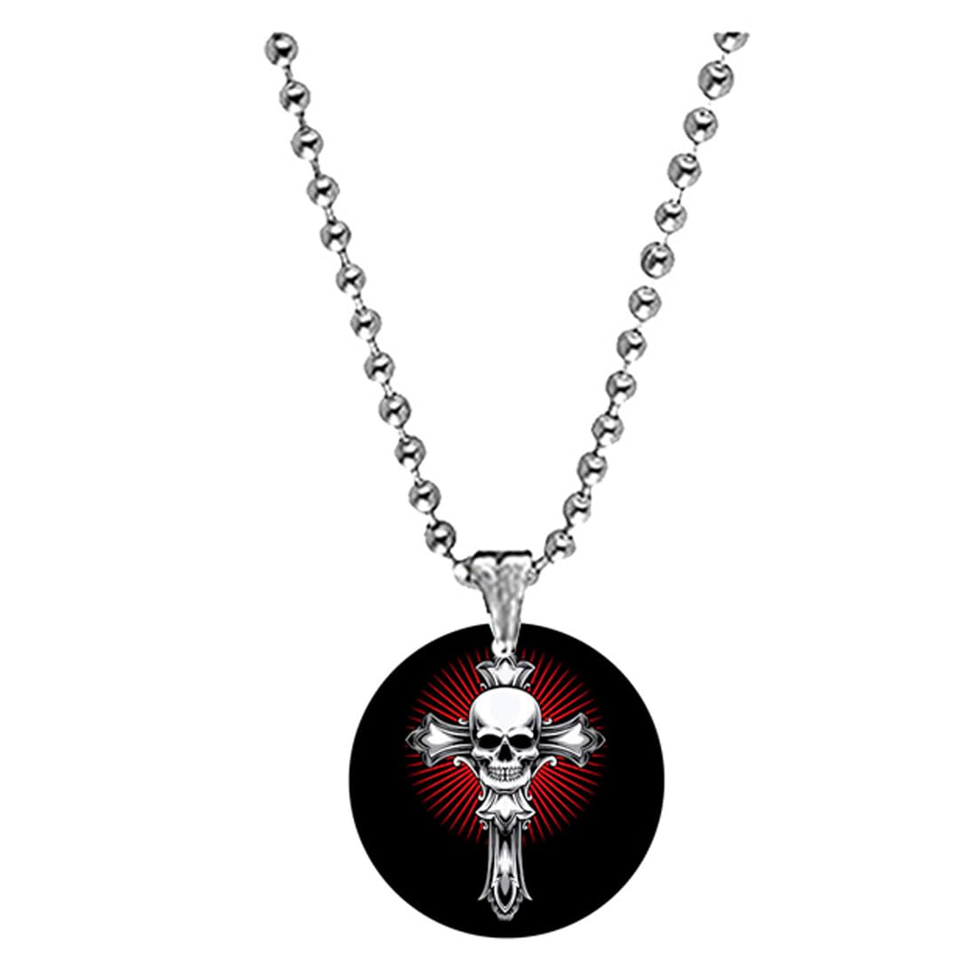 Abhiora FashionGothic Skull Cross Bead Chain Acrylic Religious Pendant for Men Women Acrylic Gothic Cross Charm Christian Symbol Spiritual Gift Festival Prayer Accessory-picture-31