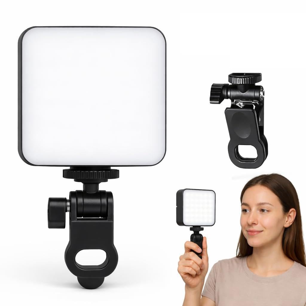 RGB LED Video Light with Clip – 40+ Colors, Rechargeable Portable Camera Light for Photography, Videography, YouTube, Zoom Meetings, Selfie & Makeup | USB Lighting for Content Creators-image-15