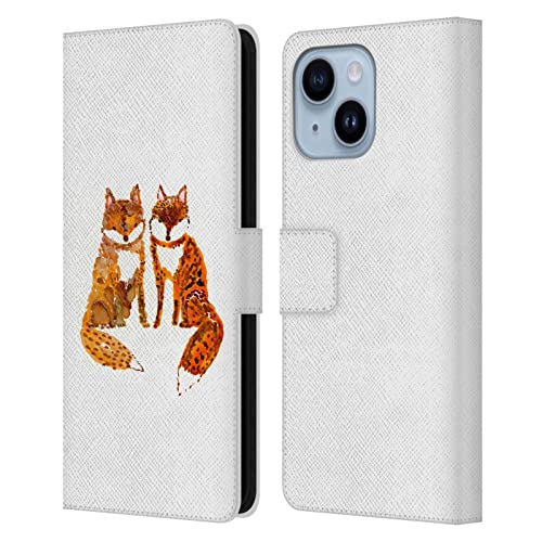 Coque iPhone 14 Plus Cuir Wyanne Renards | Finition Premium Cousue