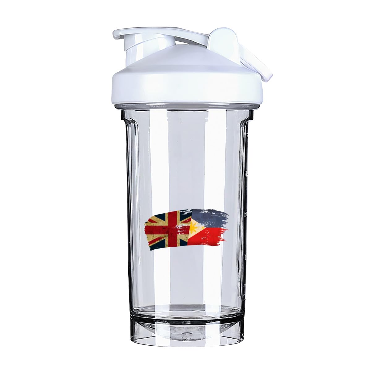 Philippinese America Flag 18 Ounce Shaker Cup,Fashion Theme Pattern Shaker Bottle Leak-proof Workout Shake Bottles 500ML/18 oz Perfect for Pre Workout
