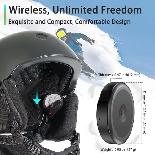 Image of Kalence Ski Helmet Speakers, Wireless Stereo Skiing Headphones, True Wireless Bluetooth Drop-in Headphones with Easy Control Buttons and Built-in Mic for Snowboarding, Motorcycling, Audio Ready Helmet