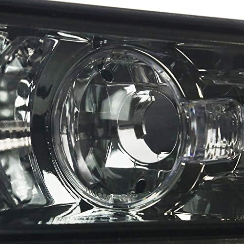Carpartsinnovate for Ford 05-09 Mustang Replacement Turn Signal Front Bumper Lights Lamps Smoke Lens