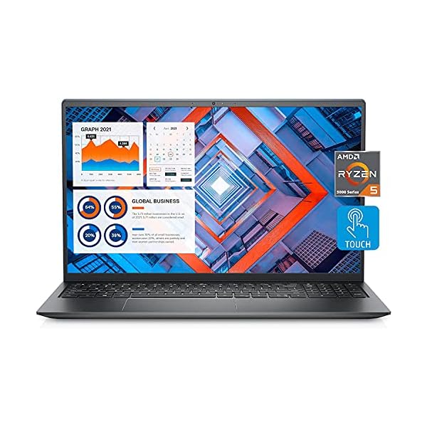 Dell 2021 Newest Inspiron 15 5000 Business Laptop, 15.6" FHD LED Touchscreen, AMD Ryzen 5 5500U, Wi-Fi 6, Webcam, Type-C, Backlit Keyboard, Fingerprint（16GB RAM | 512GB PCIe SSD