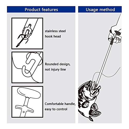 Removedor de ganchos, Andoer Removedor de anzol de pesca Ferramenta de anzol de pesca Extrator de an
