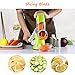 Rotary Cheese Grater, Zacfton Kitchen Mandoline Vegetable Slicer with 3 Interchangeable Blades, Easy to Clean and Non-slip Rotary Grater Slicer for Fruit, Vegetables, Nuts (Green)