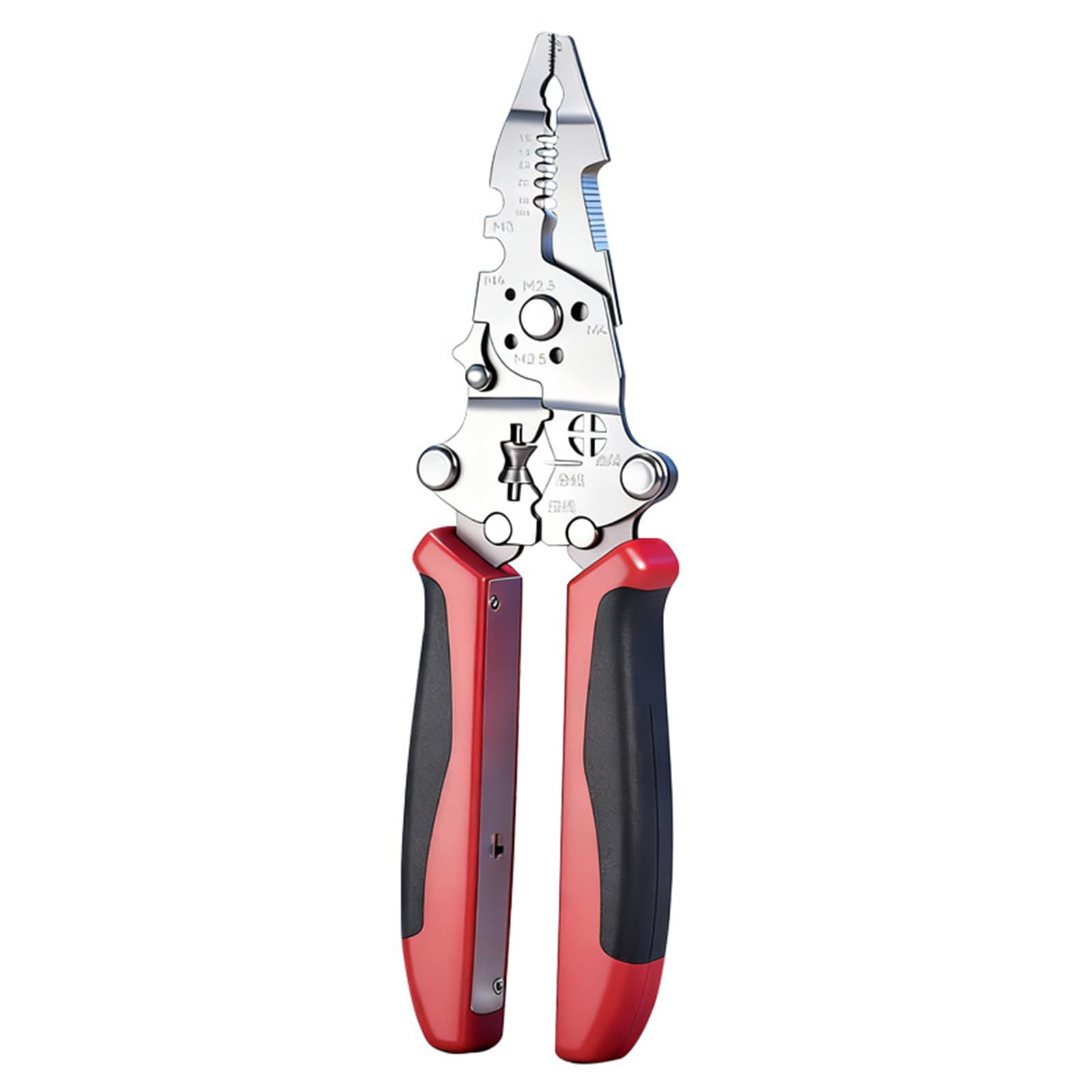 Multifunctional Space Saving Wire Stripper Pliers with Build in Light Foldable Design for Electricians and DIYer Projects Portable Pliers