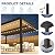 Louvered Pergola 12'x16', Full Aluminum Outdoor Pergola with Adjustable Proof and Gutter System, Metal Hardtop Gazebo for Patio, Deck, Garden, Yard, Black