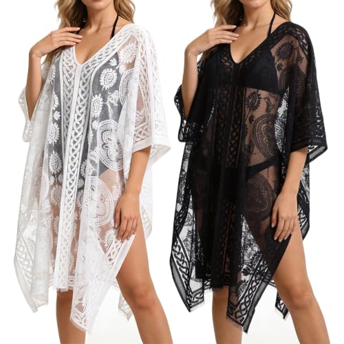 Image of Bathing Suit Cover Up for Women,V-Neck Summer Swimsuit Coverups Loose Swimwear Beach Dress for Pool Sea Party