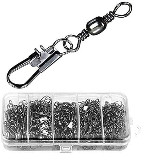 OKVYN Fishing Barrel Swivel with Interlock snap bass Fishing Tackle carp Fishing swivels…