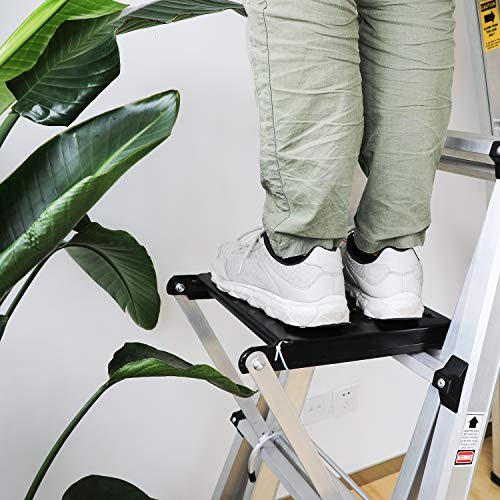 ORIENTOOLS Ladder Work Platform, Ladder Accessory with 375-Pound Rated