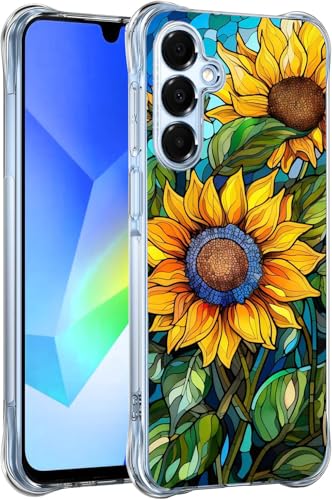 for-Galaxy-A17-5G-Case-Samsung-A17-CaseTPU-Soft-Rubber-Four-Corners-Reinforced-Anti-Fall-Mobile-Phone-case-Cover-for-Samsung-Galaxy-A17-5G-Sunflower for Galaxy A17 5G Case, Samsung A17 Case,TPU Soft Rubber Four Corners Reinforced Anti-Fall Mobile Phone case Cover for Samsung Galaxy A17 5G (Sunflower) - Image 1