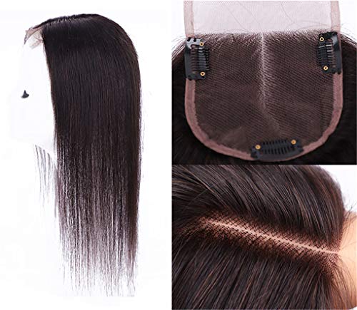 Topper cheveux humains pour masquer l'alopécie avec fermeture dentelle