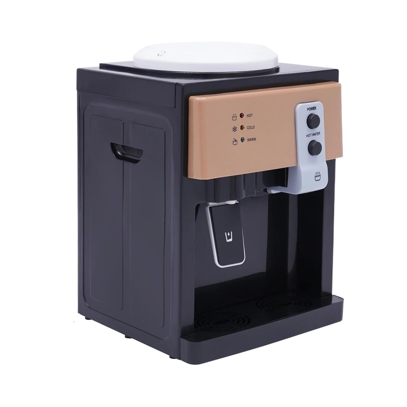 Eretyret Coffee Electric Water Dispenser Desktop Drinking Fountain Cold & Hot Warm Cooler Heater Home Office Hostel Tea Bar Helper Quiet Operation(Coffee)