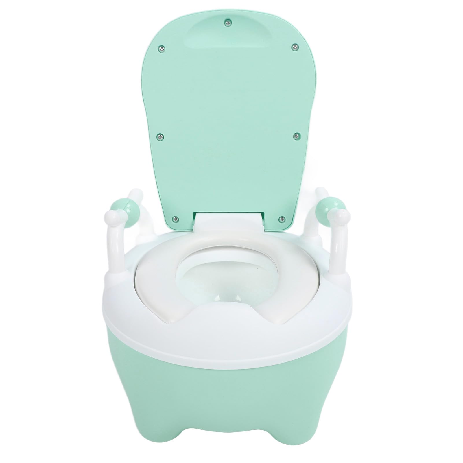 Potty Training Toilet, Portable Realistic Potty Training Seat Toddler Toilet Seat for Toddler Baby Kids (Green)