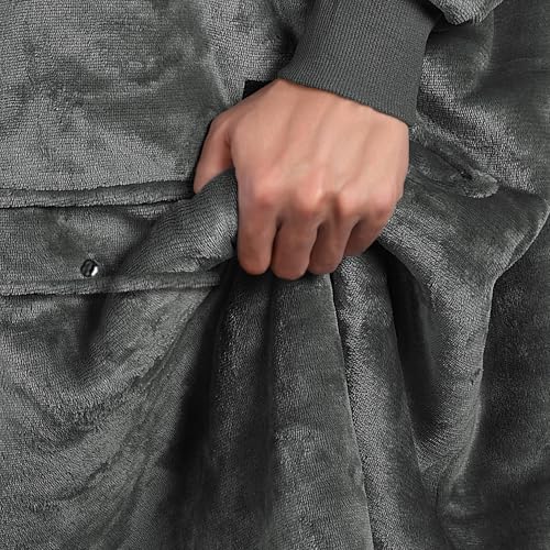 Image of Catalonia Oversized Hoodie Blanket Sweatshirt, Comfortable Sherpa Giant Pullover with Large Front Pocket for Adults Men Women Teenagers Wife Girlfriend