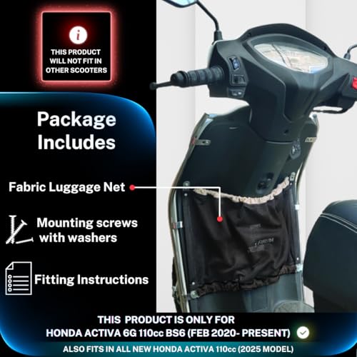 Image of FIBERA Smart Front Basket ONLY Compatible with Honda Activa 110cc 6G BS6 (FEB 2020 - Present) (Beige) Durable Polyester 12L Capacity, Mobile, Bottle & Essentials Holder