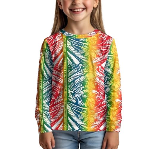 Shirt for Girls 3-16Y Long Sleeve Crew Neck Tops Kids Pullover Tee Shirt Graphic Novelty Top