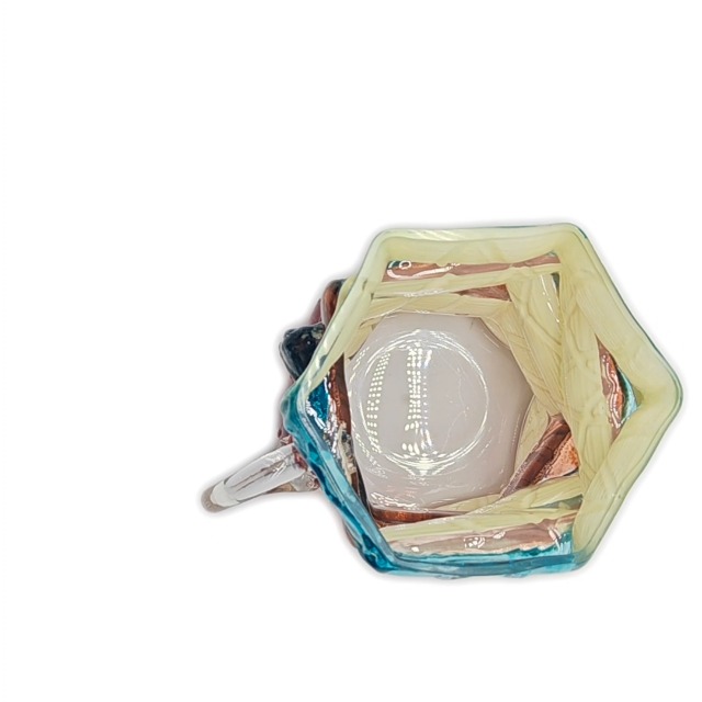 Taza Vintage de Vidrio Relief 11 Oz con Cuchara miniatura 7