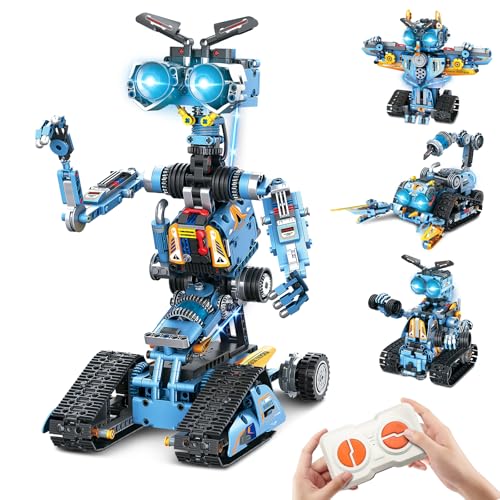 Ya en mundofriki.es: Byuert Juguetes de construcción de Robots para niños, Kit de Bloques de construcción Stem 4 en 1 con Control Remoto RC Robots Juguetes para niños y niñas de 6+ años (813 Piezas)