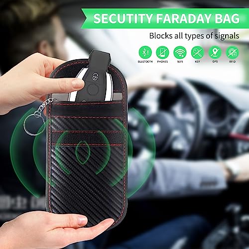 Teskyer 2 Stück Faraday Tasche Für Autoschlüssel, Keyless Go Schutz